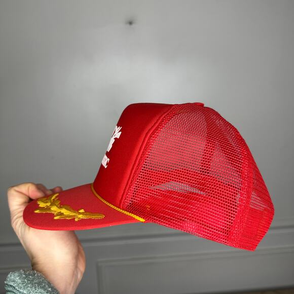 Vintage 1980s Coca-Cola Classic Scrambled Eggs Embroidered Red Trucker Hat - Picture 10 of 12